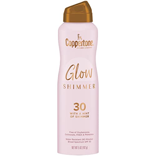 Coppertone Glow with Shimmer Sunscreen Spray SPF 30 - 5 Oz