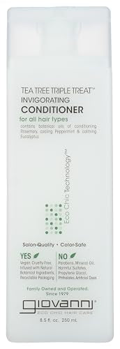 GIOVANNI Tea Tree Triple Treat Conditioner - 8.5 Fl Oz for All Hair Types