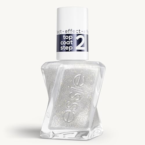 essie Gel Couture Diamond Dust Top Coat for Nails - High Shine, Chip-Resistant, 0.46 fl oz