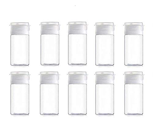 10 Pack 30ml Travel Plastic Squeeze Bottles with Flip Cap for Cosmetics & Skincare