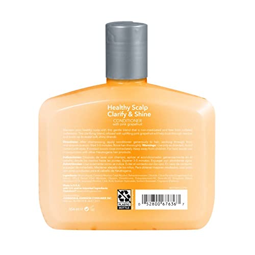 Neutrogena Clarify & Shine Conditioner for Oily Hair & Scalp, Pink Grapefruit, 3-Pack