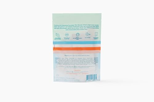 Megababe Cucumber Mint Shower Wipes - Oversized Refreshing Sheets