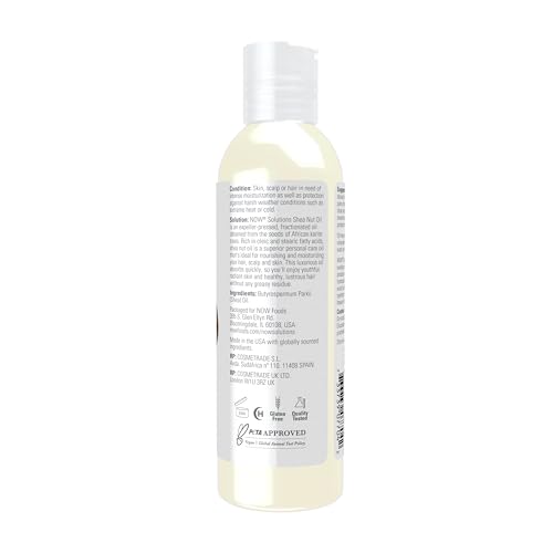 NOW Foods Shea Nut Oil - Multi-Purpose Moisturizing Oil for Skin, Scalp & Hair, 4 oz