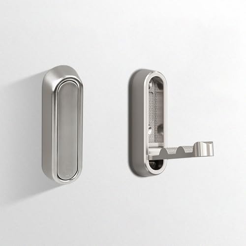 Brushed Nickel Foldable Towel Hooks - 2 Pack Heavy Duty Storage