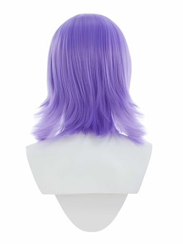 Women's Short Purple Cosplay Wig - Heat-Resistant, Soft & High-Quality