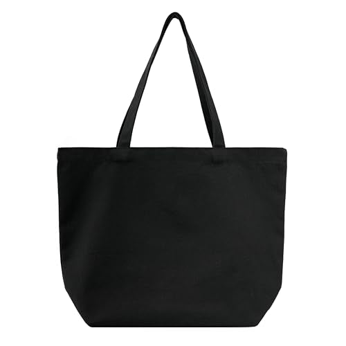 REDSINDA Blank Canvas Cotton Tote Bags - Set of 2 Reusable Grocery Bags
