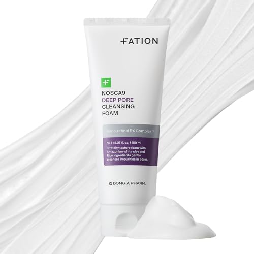 Deep Pore Cleansing Foam for Sensitive Skin - Korean Face Wash with 17 Amino Acids & White Clay | Moisturizing Cleanser (5.07 fl. oz)