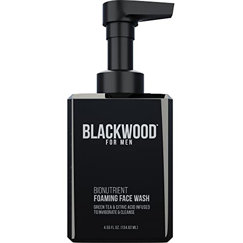Blackwood For Men BioNutrient Foaming Face Wash 4.5 Fl Oz - Gentle Daily Acne & Sensitive Skin Cleanser
