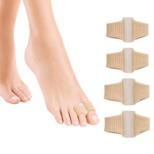 NUGRXIS Silicone Toe Spacers & Bunion Correctors, 4-Pack Gel Separators
