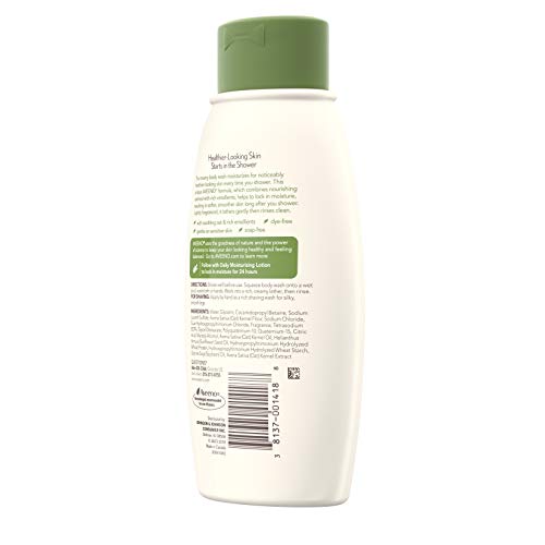Aveeno Daily Moisturizing Body Wash, Lightly Scented, 12 Fl Oz