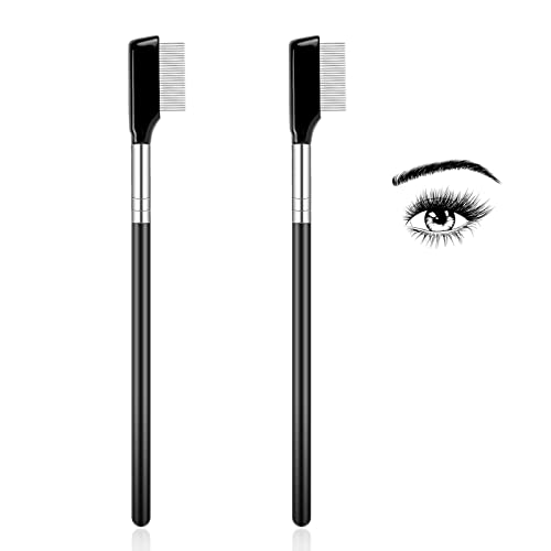 Metal Eyelash Separator & Comb Tool - 2 Pack for Lashes & Brows