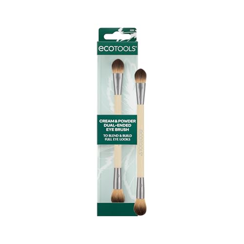 EcoTools Dual-Ended Eyeshadow Brush - Flat & Fluffy for Blending