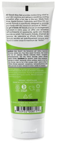 All Good Aloe Vera Gel - Organic Skin Relief & Hydration 3.7 oz (2-Pack)