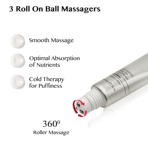 Lamelin Retinol Eye Cream Roller for Dark Circles & Puffiness