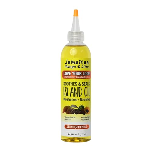 Island Oil Jamaican Mango & Lime Love Your Locs – Lightweight Hair Oil for Locs, Braids & Natural Hair (8 oz)