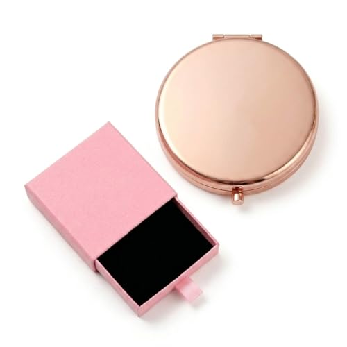 WOOYALIN Compact Travel Makeup Mirror, 2.75-Inch Folding Stainless Steel