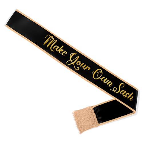 Satin Sash with Tassels for Adults - 3.9" Wide x 74.8" Long