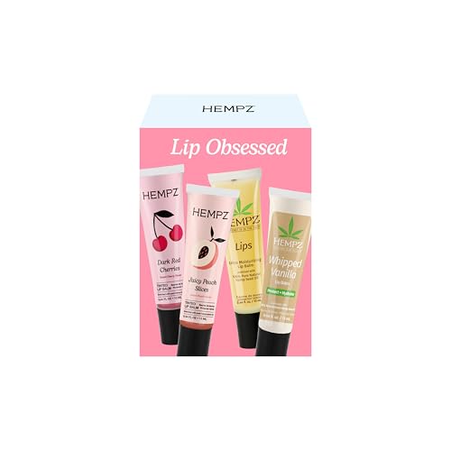 Hempz Nourishing Lip Balm Gift Set - 4 Pack Hydrating Hemp Seed Oil