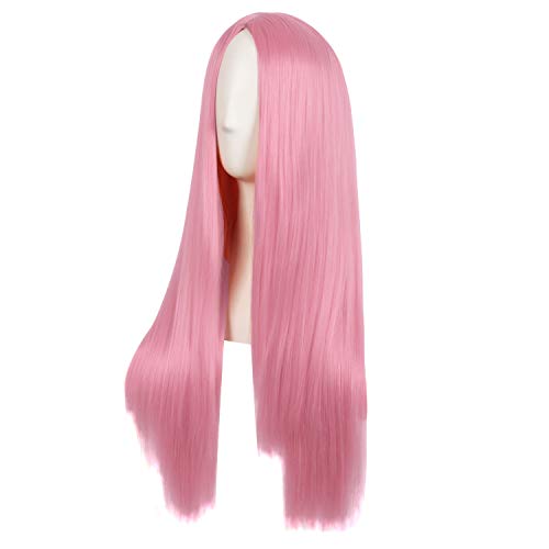 28 Inch Light Hot Pink Synthetic Wig for Women - MapofBeauty