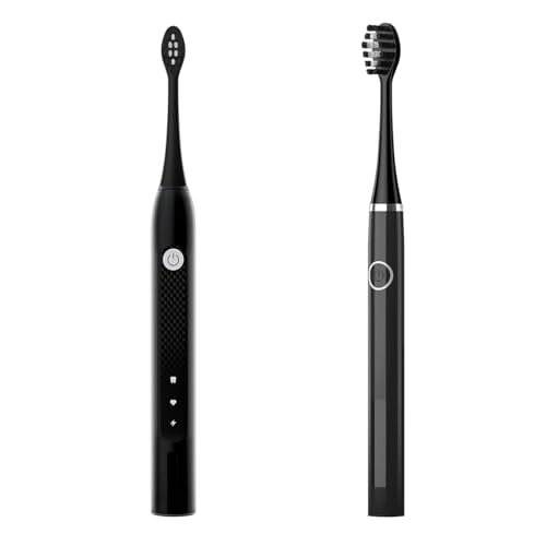 Othanary Replacement W-Shape Toothbrush Heads for Gleem Electric Toothbrush - Black (5 Pack)