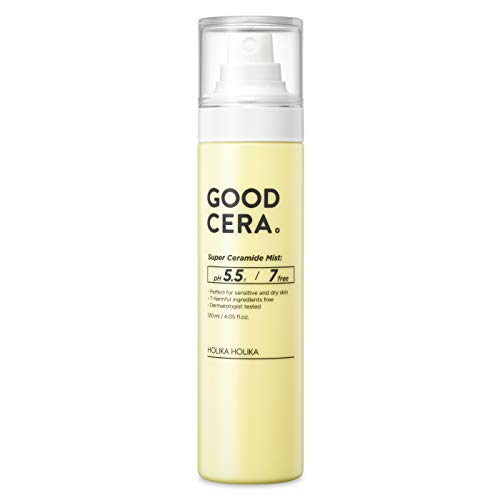 HOLIKA HOLIKA Good Cera Super Ceramide Facial Spray - pH 5.5 Hydrating Mist with Triple Ceramide & Botanical Oils, 4.05 fl oz