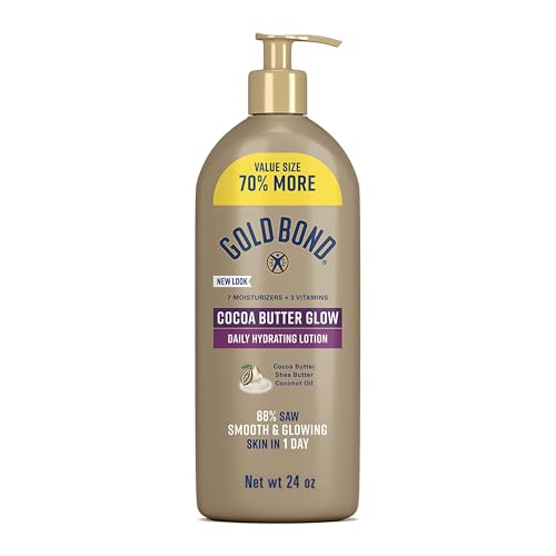 Gold Bond Cocoa Butter Glow Daily Hydrating Lotion 24 oz - For Dry Skin