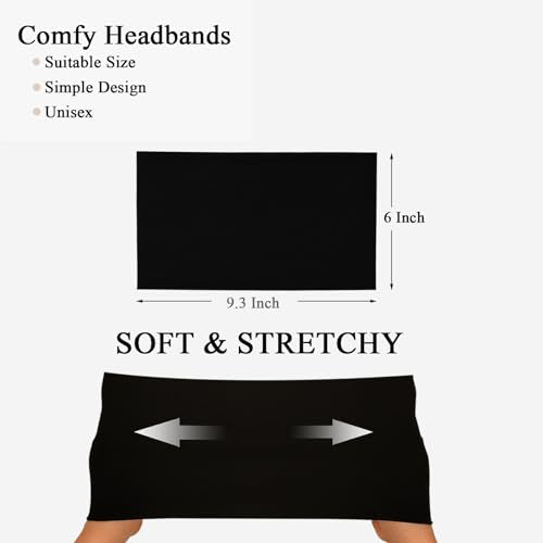 Sefiinh 6 Pack Wide Headbands for Women - Soft & Non-Slip Hair Bands