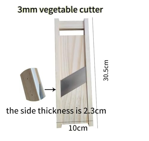 Korean Carrot Julienne Shredder - Wood Food Grater with Safety Guard