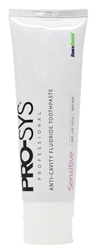 PRO-SYS Professional Sensitive Toothpaste for Cavity & Enamel Protection - Mint Gel (4-Pack)