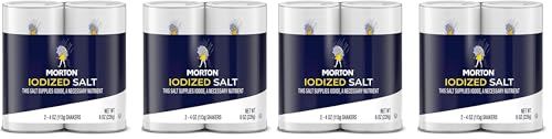 Morton Iodized Salt Shaker Set - 8oz, 4 Pack