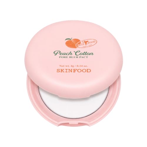 SKINFOOD Peach Cotton Pore Blur Pact 4G - Oil Control Primer for Oily Skin