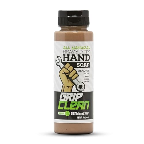 Grip Clean Heavy Duty Hand Cleaner for Mechanics - 8 Oz Pumice Soap
