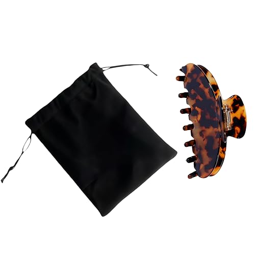 Tortoise Shell Acetate Hair Clips - 4-Inch Durable Claw Clips