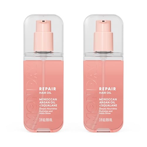 MONDAY Haircare REPAIR Hair Oil with Argan Oil & Squalane – 3 oz (Pack of 2)