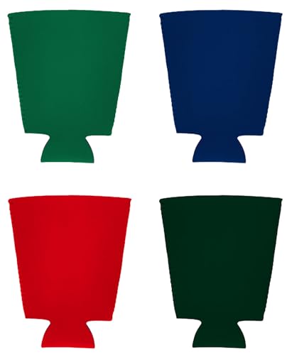 Neoprene Pint Glass Coolies - 4 Pack, Collapsible & Insulated
