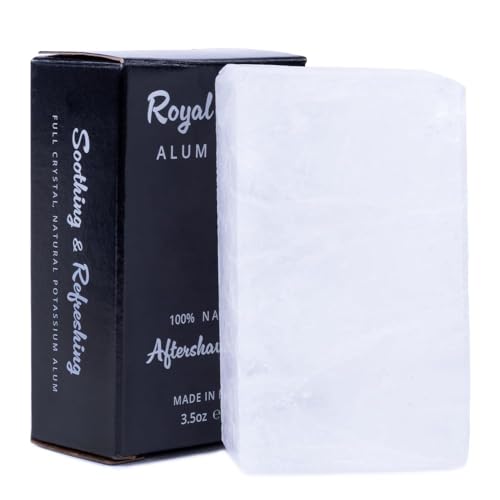 Royal Shave Natural Alum Block 3.5 oz - Soothing Aftershave Styptic Stone