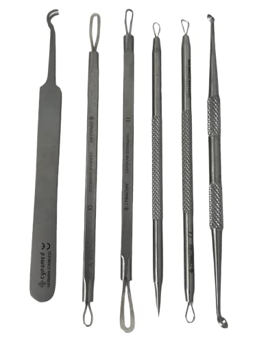 Cynamed Professional 6-Piece Stainless Steel Blackhead & Acne Remover Kit