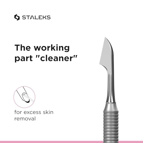 Staleks Beauty & Care Dual-Ended Stainless Steel Cuticle Pusher and Cleaner