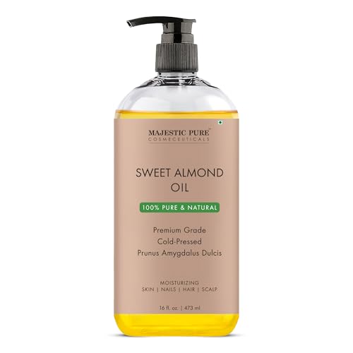 Majestic Pure Sweet Almond Oil - 16 fl. Oz, Cold Pressed & Natural