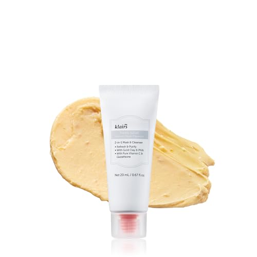 DearKlairs Vitamin Clay Mask Cleanser, Deep Pore Wash Mini (0.67 Fl Oz)