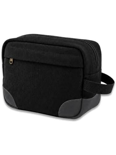 HJOKLS Men's Travel Toiletry Bag - Hanging Dopp Kit in Black