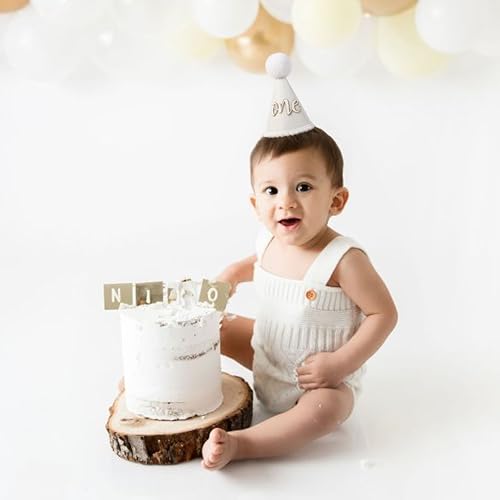 Natural Boho Birthday Hat for 1st Birthday Celebrations