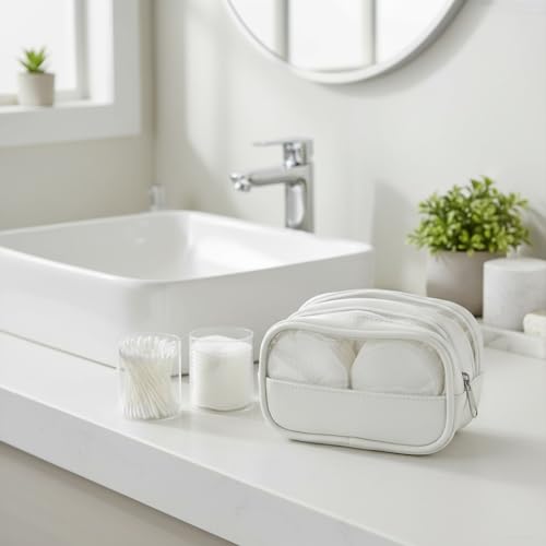 LYKKEKOI 2-in-1 Portable Cotton Swab & Pad Travel Organizer Case