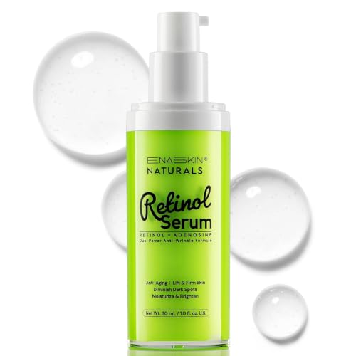 Retinol Serum for Face - Anti-Aging with Hyaluronic Acid & Peptides, 1.71 fl. oz
