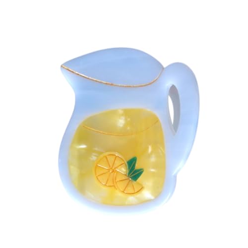Lemon Shape Acetate Hair Claw Clip - Cute Non-Slip Hair Accessory
