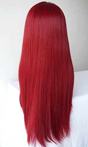 Long Red Straight Wig for Sally Costume - Synthetic Cosplay Wig (LW3284)