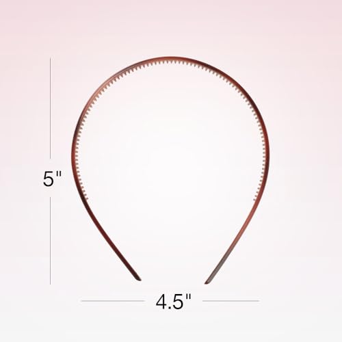 Conair Scunci Effortless Beauty Skinny Headband Set - 4 Tortoise Hair Accessories