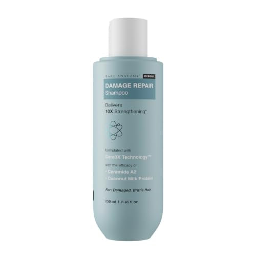 Bare Anatomy Damage Repair Hair Shampoo 8.4 Fl Oz – Strengthening & Damage Reversal for Damaged, Dry, Frizzy Hair
