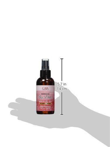 Gaia Purity 4oz Moroccan Rose Water - Natural Facial Toner, Skin & Hair Hydrator, Versatile Aromatherapy Spray - Pack of 1