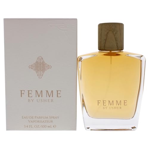 Usher Femme Eau de Parfum for Women, Chypre Floral Fragrance, 3.4 oz
